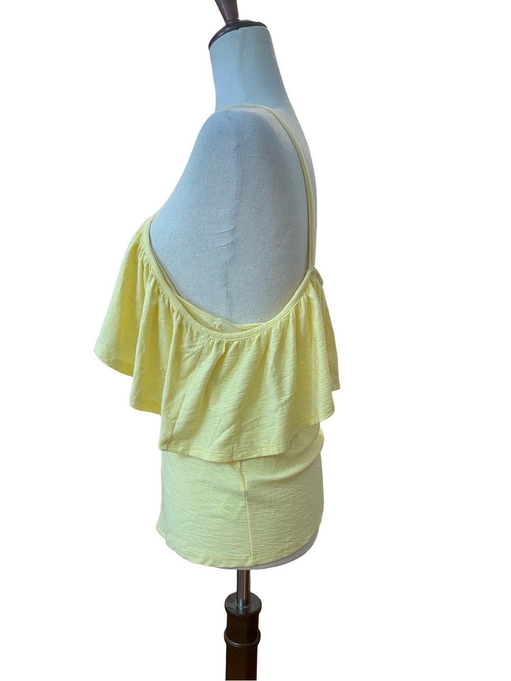 NATION LTD BUTTER YELLOW RUFFLE TANK TOP - Picture 2 of 9